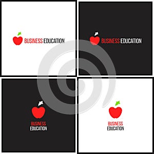 Vector eps logotype or illustration about business education