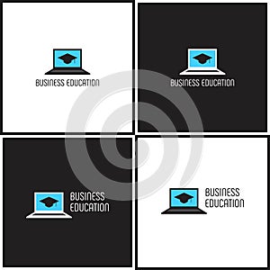 Vector eps logotype or illustration about business education