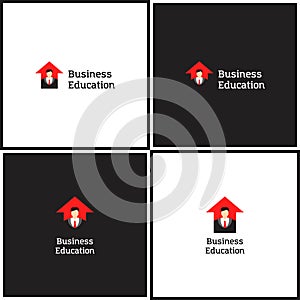 Vector eps logotype or illustration about business education