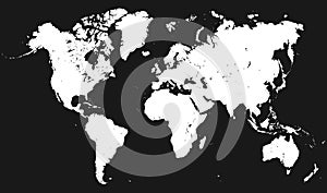 Vector EPS political world map on black background