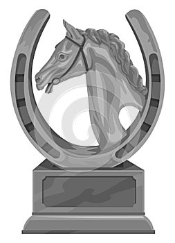 Vector of equine trophy.