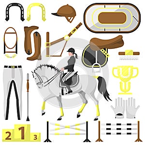 Vector equipment for riding, equestrian