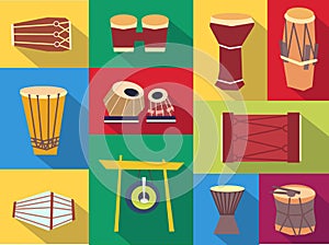 Vector ethnic drums