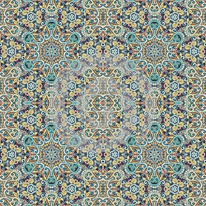 Vector ethnic hand drawn seamless pattern