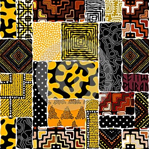 Vector ethnic tribal pattern. Seamless art image.
