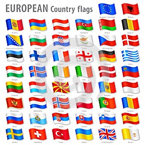 Vektor Europa flagge satz 