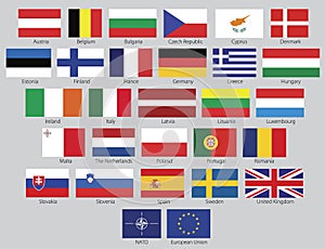 Vektor europäische der Flaggen 