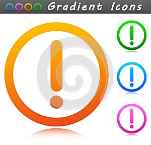 Vector exclamation symbol icon design