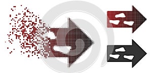 Sparkle Pixel Halftone Exit Direction Icon