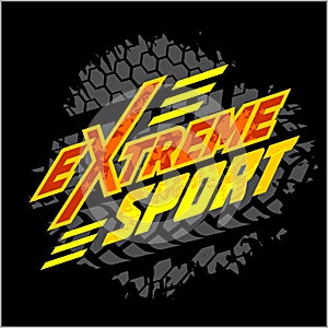 Vector eXtreme sport - moto emblem