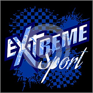 Vector eXtreme sport - vector logo for tshirt