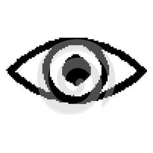 Vector of Eye Icon 8 bit pixel. EPS8 . photo