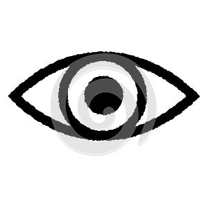 Vector of Eye Icon doodle. EPS8 . photo