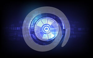 Vector eyeball future technology, security concept background