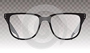 Vector eyeglasses, isolated on the transparent background. photo