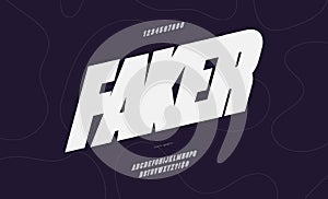 Vector faker font bold style modern typography