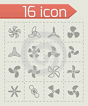Vector Fans and propellers icon set