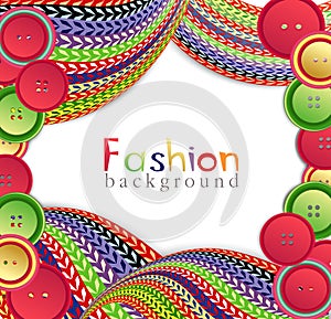 Vector fashion background with knitting