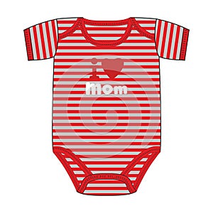 Vector fashion illustration clothes for newborn boy