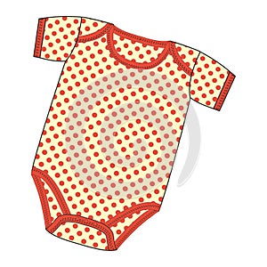 Vector fashion illustration clothes for newborn boy or girl