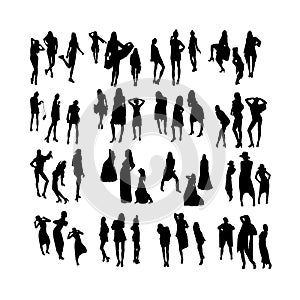 Vector Fashion Model Silhouettes. Part 5