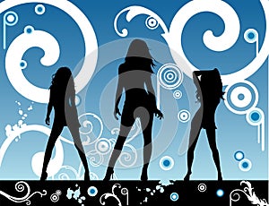 Vector fashion party illustration