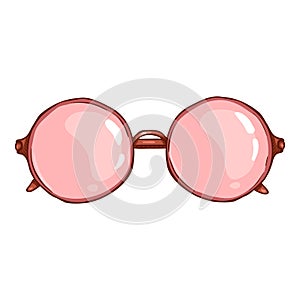 Vector Sunglasses with Pink Round Lenses photo