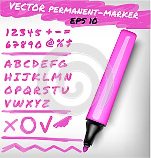 Vector felt-pen illustration