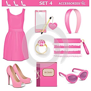 Vector Female Accessories Set 4