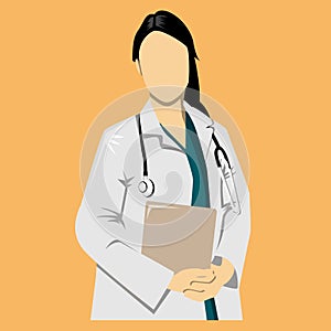 Vector of a female doctor