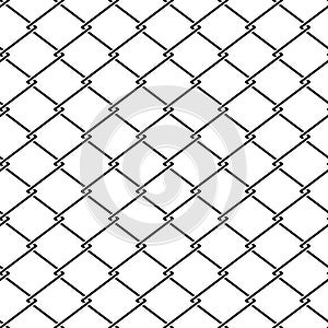 Vector fence steel netting seamless pattern