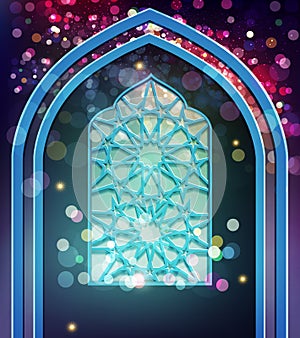 Vector festive background for the holiday of Ramadan Kariim. Win