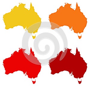 Australia map - country of the Australian continent