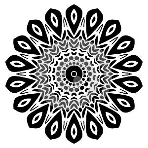 Vector file curving shape2 black and white design Pattern circle design.