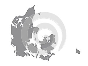 Denmark map - state of the Kingdom of Denmark photo