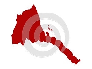 Eritrea map - state of Eritrea