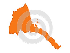 Eritrea map - state of Eritrea