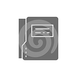 Vector file folder, dossier folder grey icon.