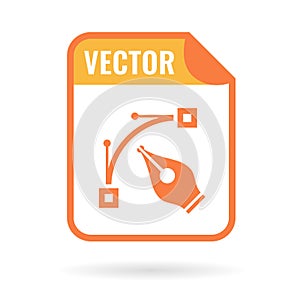 Vector file format icon, vectoral illustration symbol photo