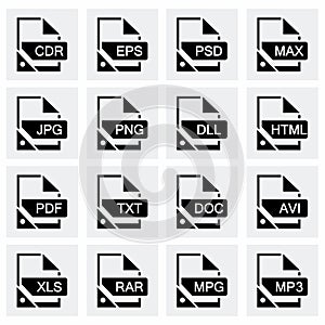 Vector File format icon set