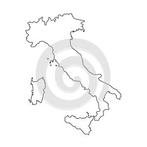 Italy map - sovereign state in Europe photo
