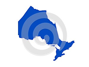 Ontario map - province located in east-central Canada