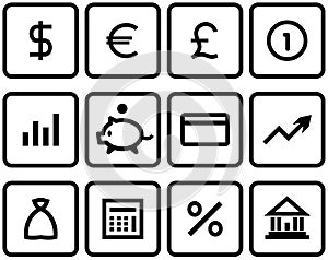 Vector Finance, Banking Icon Set