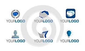 Vector financial trust logo set