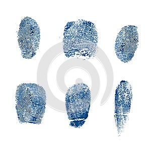 Vector finger prints police