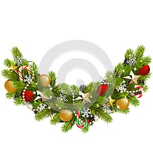 Vector Fir Christmas Decoration