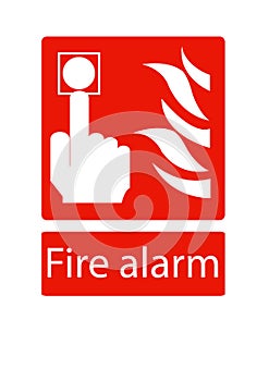 Vector Fire Alarm Sign
