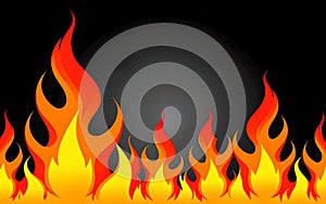 Vector fire background for dramatic designs and intense visual effects