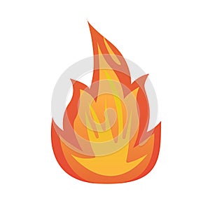 Vector fire flame sign illustration isolated