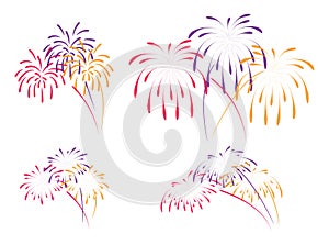 Vector fireworks background